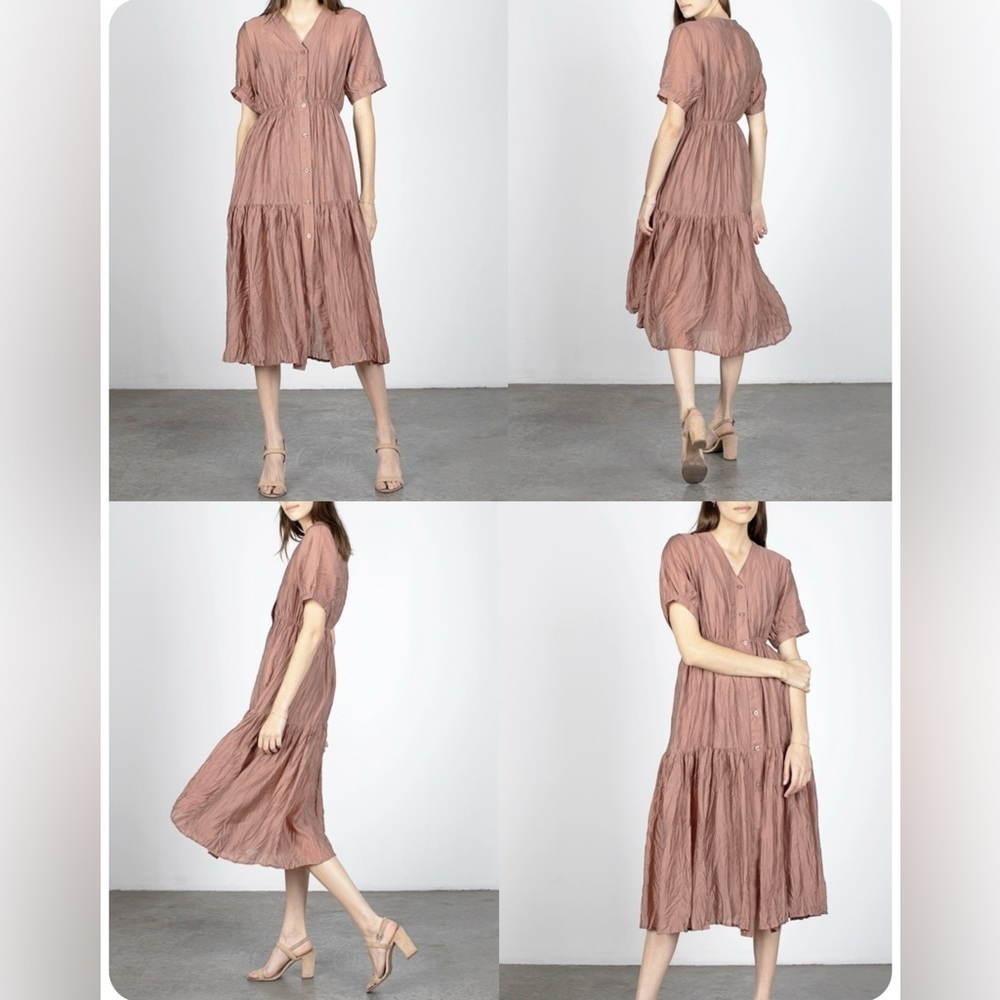 Mod Ref Savannah Dress - Dusty Rust Size Large - Picture 3 of 7